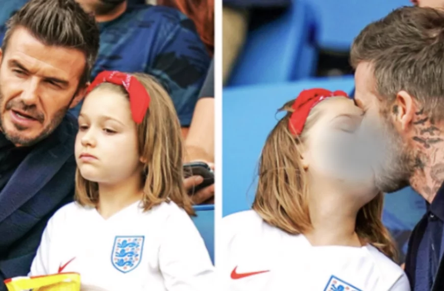 LEES 👀 | David Beckham legt uit waarom hij zijn 7-jarige dochter op de lippen kust