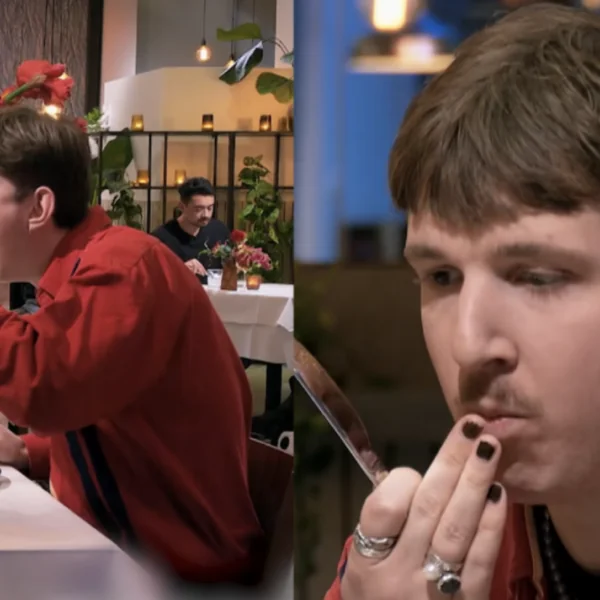 Vegetari&euml;r in First Dates bestelt per ongeluk ham-gerecht: &lsquo;Dit is z&oacute; lekker, wat is het?&rsquo;