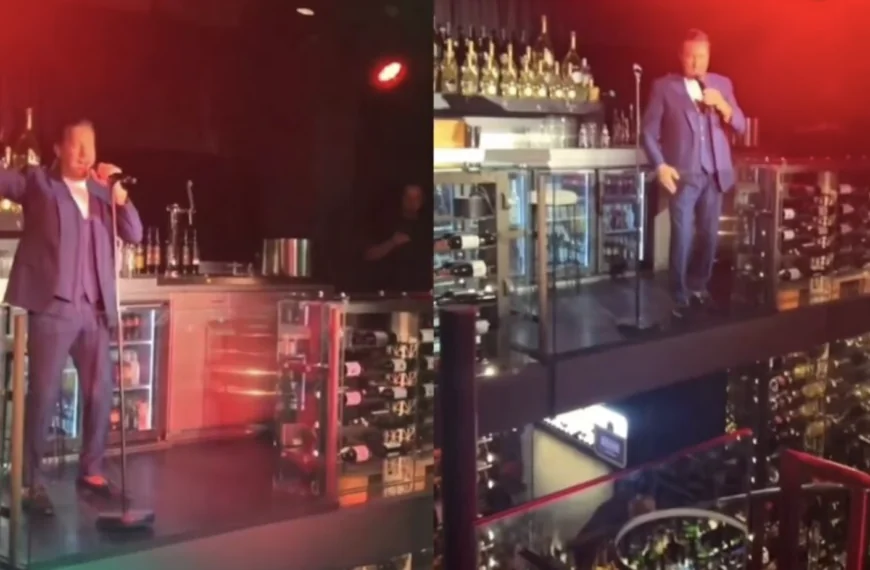 Tino Martin opnieuw met glaasje te veel het podium op