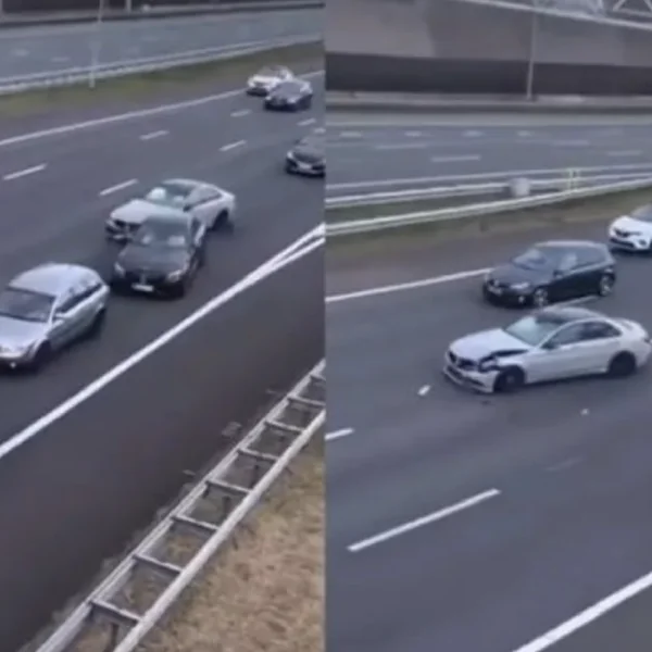 Marokkaanse bruiloftstoet botst op de snelweg: Tonnen aan gehuurde auto&rsquo;s met schade