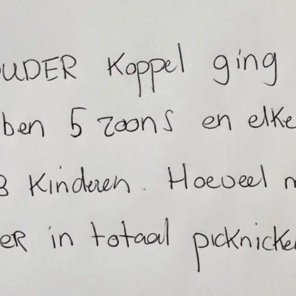 Alleen mensen met een hoog IQ weten het: Hoeveel mensen gingen er picknicken?