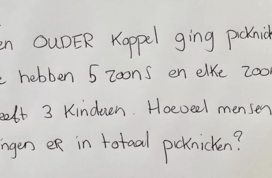 Alleen mensen met een hoog IQ weten het: Hoeveel mensen gingen er picknicken?