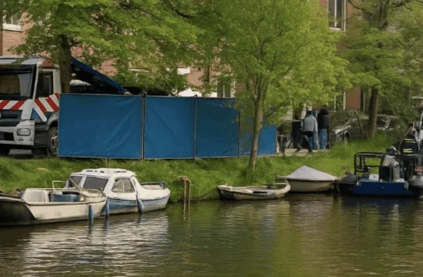 Politie onderzoekt vondst in Amstelkanaal bij Jozef Isra&euml;lskade in Amsterdam!