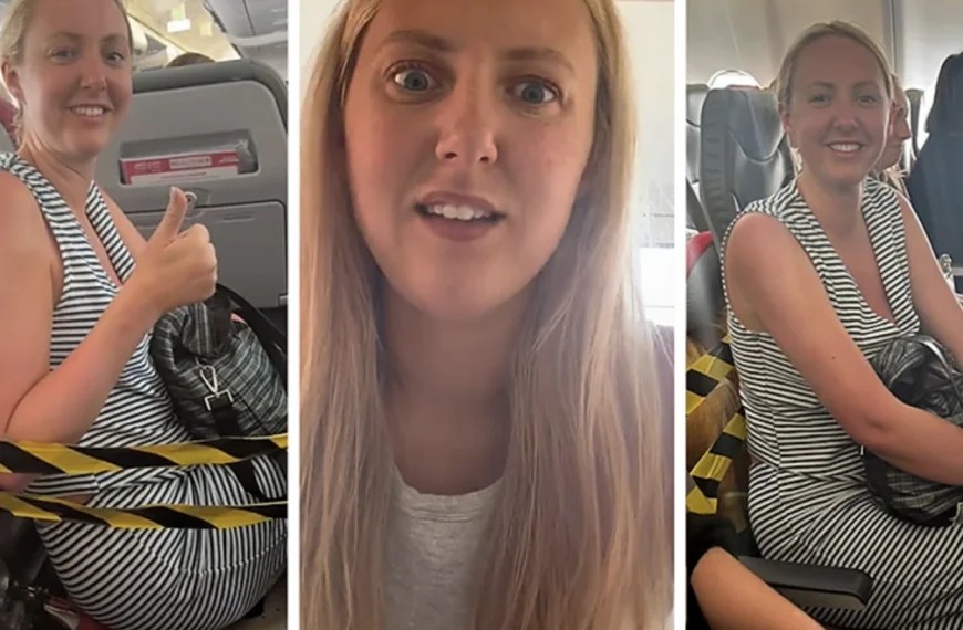&ldquo;Dit kan toch niet legaal zijn!?&rdquo;: plaats die Britse Charlotte toegewezen krijgt op vliegtuig tart alle verbeelding
