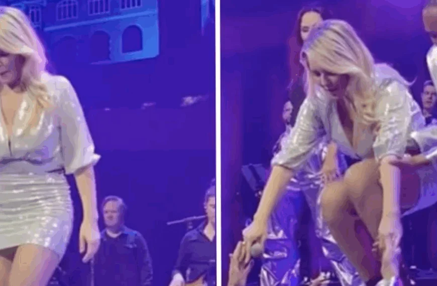 Oeps: Chantal Janzen laat meer zien dan verwacht na sprong in korte jurk