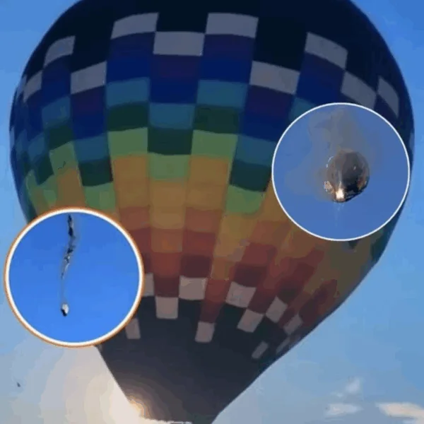 Luchtballon met 22 mensen aan boord vliegt in brand, gillende omstanders filmen de crash. &ldquo;Dit is niet te bevatten.&rdquo; Op grote hoogte zijn er ineens vlammen te zien