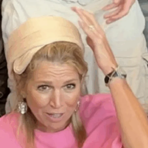 Bizarre beelden: Maxima krijgt klap tegen haar hoofd van MBO-student