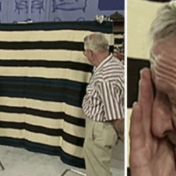 Bejaarde man neemt versleten dekentje mee voor taxatie en schrikt zich een hoedje