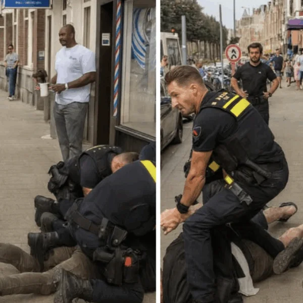 Agenten grijpen hard in bij mannen die weigeren te luisteren in Amsterdam, beelden gaan compleet viraal