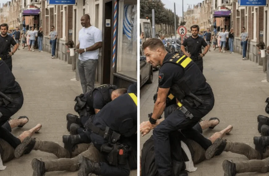 Agenten grijpen hard in bij mannen die weigeren te luisteren in Amsterdam, beelden gaan compleet viraal