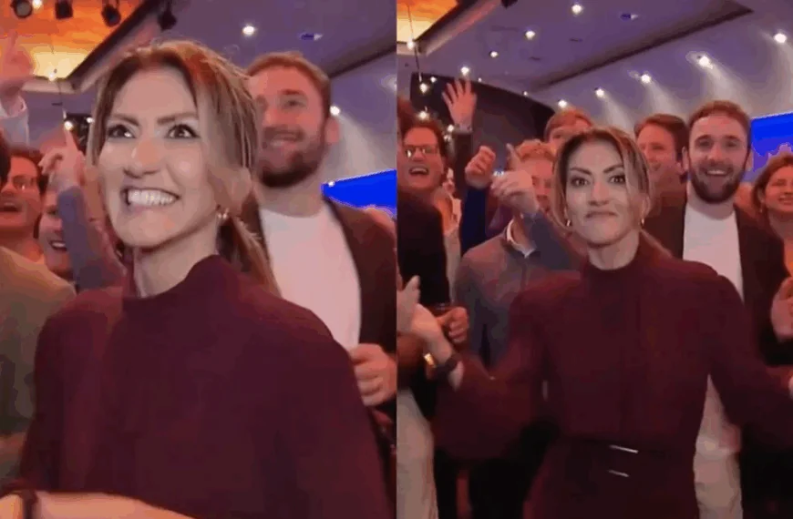 Beelden van een dansende Dilan Yesilg&ouml;z gaan op dit moment keihard rond op social media