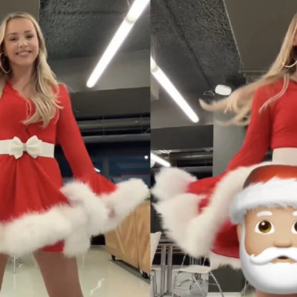 Emma Heesters toont Kerst-outfit op Eerste Kerstdag en laat daarbij iets teveel zien!
