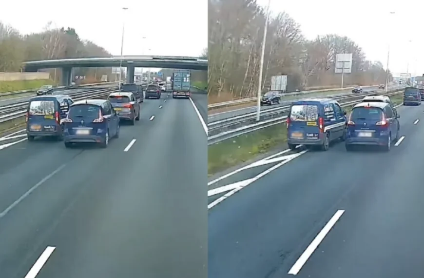 Automobilist gunt invoegend busje geen centimeter maar kan makkelijk naar rechts