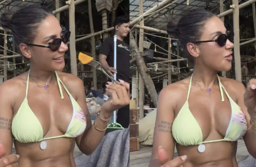 Janice Blok betrapt door vakantiegangers op Bali terwijl ze gesprek &lsquo;faket&rsquo; voor filmpje